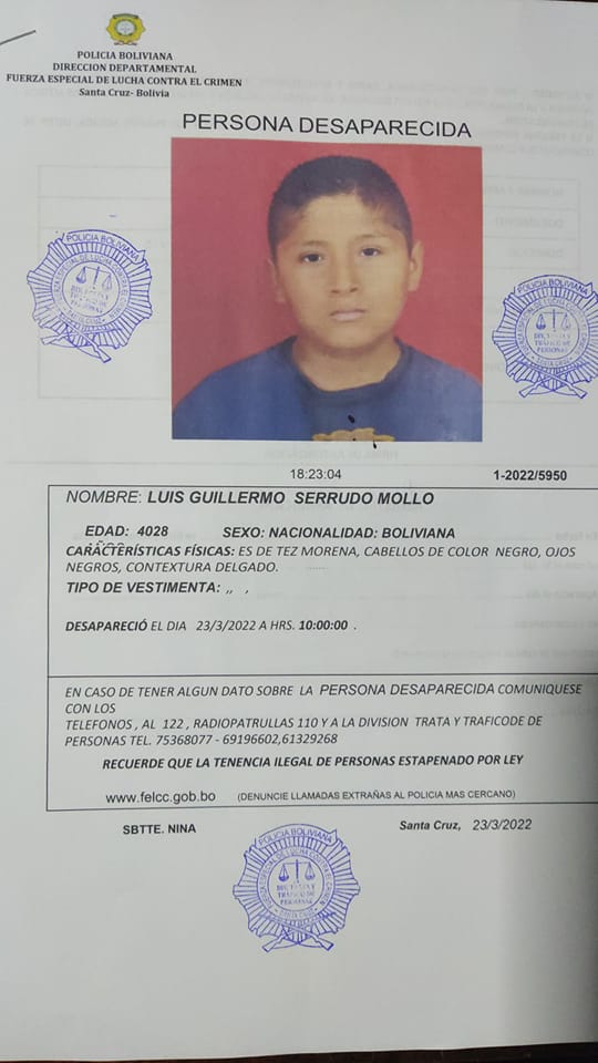 LUIS GUILLERMO SERRUDO WOLLO”.